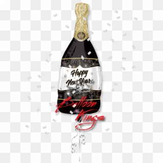 New Year Champagne Bottle - Globo De Botella De Champagne, HD Png Download