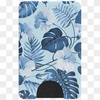 Popwallet Blue Hibiscus, Popsockets - Tapeta W Niebieskie Kwiaty, HD Png Download
