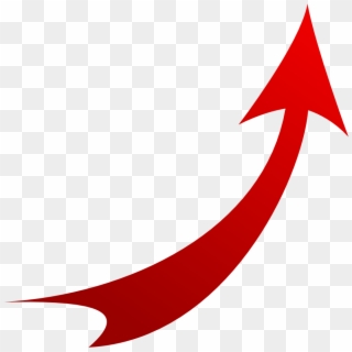 Images For > Red Curved Arrow Png - Red Arrow Going Up, Transparent Png