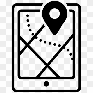 Clipart Black And White Stock File Map Icon Wikimedia - Interactive Map Icon, HD Png Download