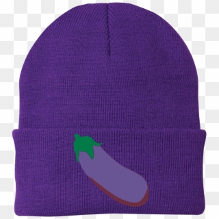 Eggplant Emoji One Size Fits Most Knit Cap Beanie Hd Png
