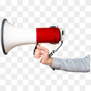 Hand Of Man Holding Shouting By Megaphone, HD Png Download