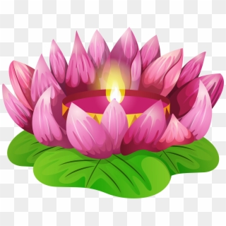 Lotus Candle Transparent Image , Png Download, Png Download