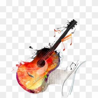 Drawing Guitar Violin - 4 Kinds Of Instruments, HD Png Download