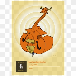 Violin Clipart Double Bass - Illustration, HD Png Download