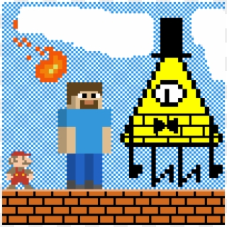 Steve Vs Illuminati - Video Games Pixel Art, HD Png Download