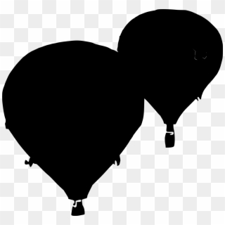 Hot Air Balloon Silhouette Png, Transparent Png