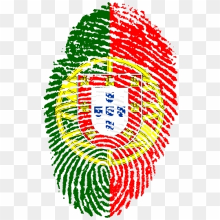 Portugal Flag Fingerprint Country 654164 - Portugal Fingerprint, HD Png Download