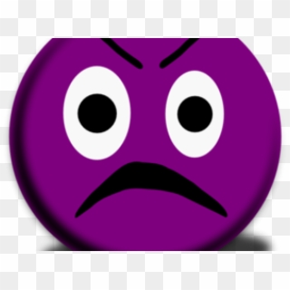 Angry Emoji Clipart Large - Purple Angry Face, HD Png Download
