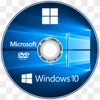 Desain Dvd Win 10 - Windows 10 Disk Label, HD Png Download
