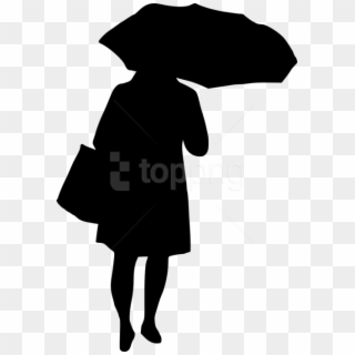 Free Png Woman Umbrella Silhouette Png - Silhouette Old Woman Png, Transparent Png