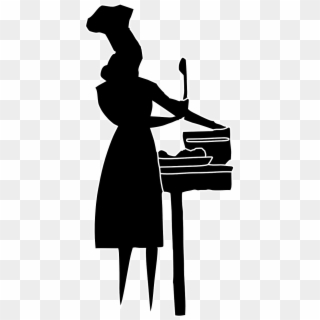 Cooking Woman Lady Silhouette Png Image - Woman Cooking Silhouette Png, Transparent Png