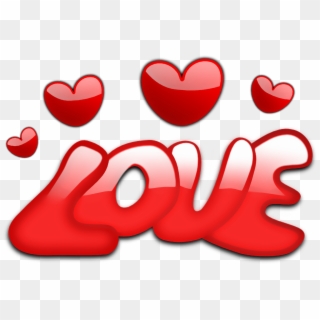 Love Graffiti Text And Heart Clipart - Love Clipart, HD Png Download