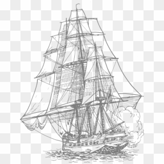 Cannon Fire Pirate Ship Png Image - Pirate Ship Clip Art Black And White, Transparent Png