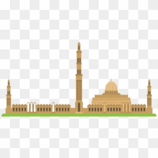 Building Ahmed Sultan Oman Mosque Islamic Church Clipart - Oman Building Png, Transparent Png
