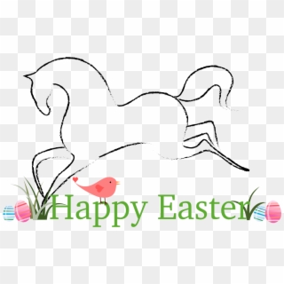 Easter Clipart Horse - Free Image Happy Easter Horse, HD Png Download