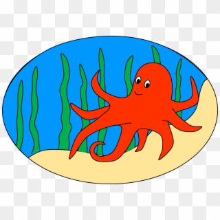 This Free Icons Png Design Of Oval Of Orange Octopus - Octopus In The Sea Clipart, Transparent Png