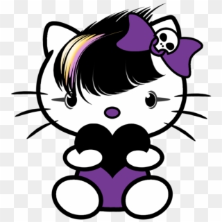 Emo Love Kitty - Goth Hello Kitty, HD Png Download