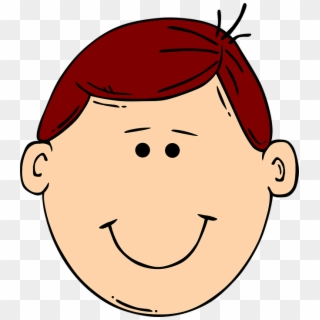 Boy Face Head - Brown Eyes Brown Hair Cartoon, HD Png Download