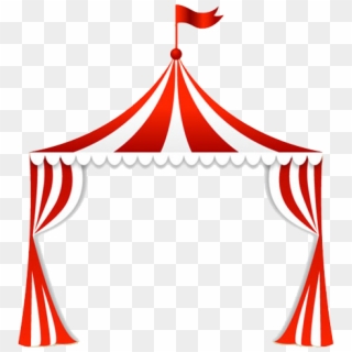 Circus Carpa Tent Clip Art - Red And White Circus Curtain, HD Png Download