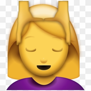Download Getting Massage Iphone Emoji Icon In - Head Massage Emoji Png, Transparent Png