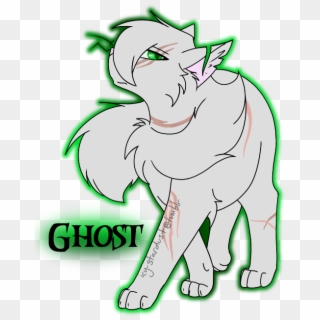Ghost A Scar Covered, Long Furred Silver Tom With Piercing - Cartoon, HD Png Download