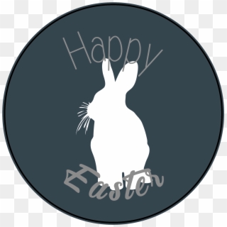 Bunny Silhouette Easter Themed Stickers - Arctic Hare, HD Png Download