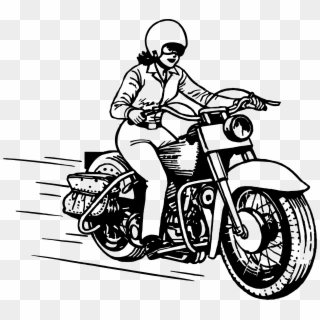 This Free Icons Png Design Of Lady On Motorbike - Lady On A Motorcycle, Transparent Png