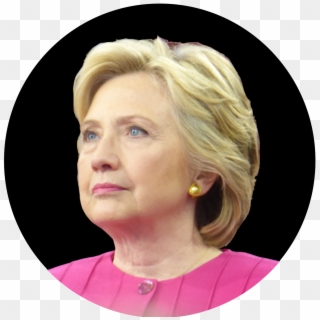 Hillary Rodham Clinton Circle Black Background - Circular Image Of Person Png, Transparent Png