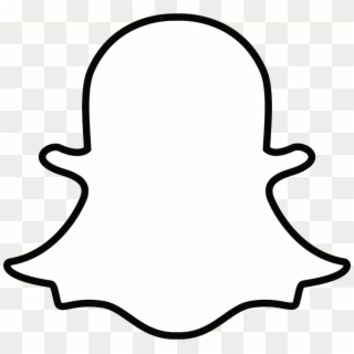 Snapchat Ghost Outline - Snapchat Logo Vector White, HD Png Download