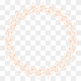 Simple Pale Orange Hand Painted Garland Decorative - Circle, HD Png Download