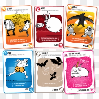 Some Of The Cards In Exploding Kittens, HD Png Download