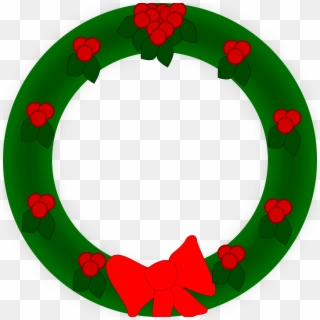 Holiday Wreath Clip Art - Clip Art, HD Png Download