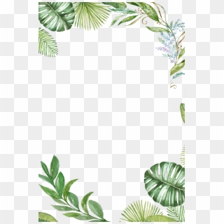 Plants Tropical Jungle Leaves Frame Ftestickers Reportar - Tropical Leaves Frame Png, Transparent Png