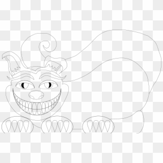 Off Of Of One Of His Drawings Of The Cheshire Cat, - Line Art, HD Png Download