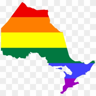 Lgbt Flag Map Of Ontario - Ontario Map Vector, HD Png Download