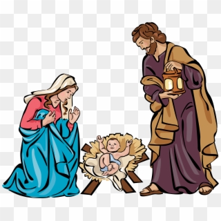 Nativity Free Clipart - Christmas Holy Family Png, Transparent Png