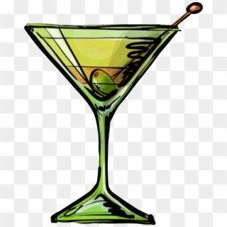 Martini Non-alcoholic Drink Cocktail Glass - Clip Art Martini Glass, HD Png Download