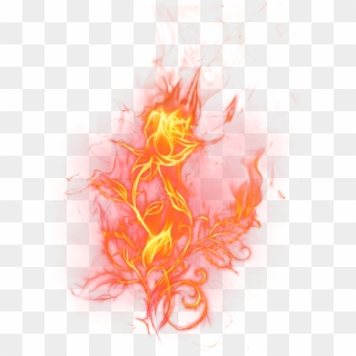Transparent Fire Rose Png Clipart Picture - Fire Rose Transparent Background, Png Download