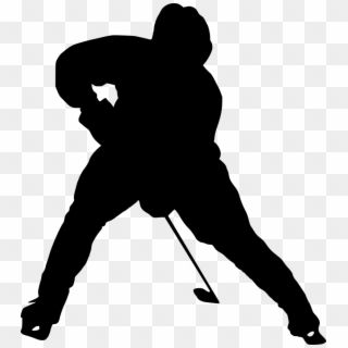 Png File Size - Silhouette Transparent Background Hockey Player Svg, Png Download