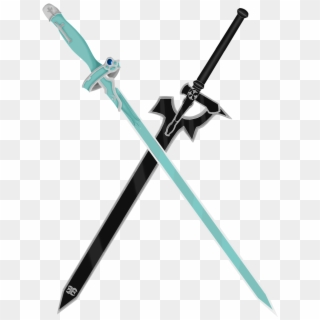 Drawn Sword Elucidator - Asuna And Kirito Swords, HD Png Download