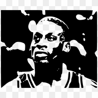 Dennis Rodman Basketball Player Drawing Outfielder - Dennis Rodman Black And White, HD Png Download