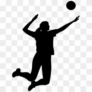 Volleyball Player Silhouette - Volleyball Player Silhouette Png, Transparent Png