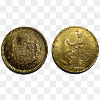 Two 20kr Gold Coins - 1900 Swedish Krona, HD Png Download