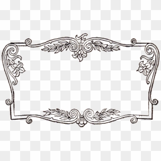 Jpg Antique French Advertisement In Fancy Scrolled - Transparent Background Fancy Frame Png, Png Download