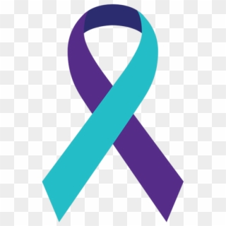 A Blue And Purple Ribbon Represents Suicide Awareness - Suicide Prevention Logo, HD Png Download