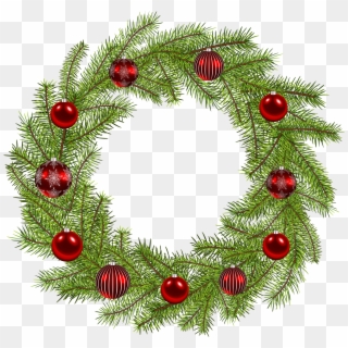 Deco Christmas Wreath Png Clip Art Image - Christmas Wreath Png, Transparent Png