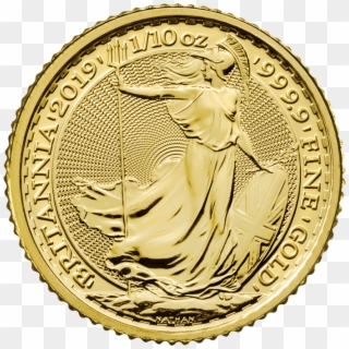 Britannia 2019 Tenth Ounce Gold Bullion Coin - Britannia Gold Coin 2019, HD Png Download