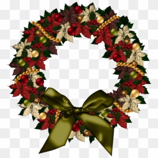 Elegant Christmas Wreaths Png - Png Wreath Christmas Transparent Background, Png Download