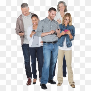Nectar People Looking At Smartphones Copy - People Looking At Smartphones, HD Png Download